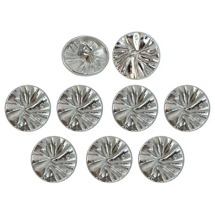 Radiant Ribbed Metal Buttons
