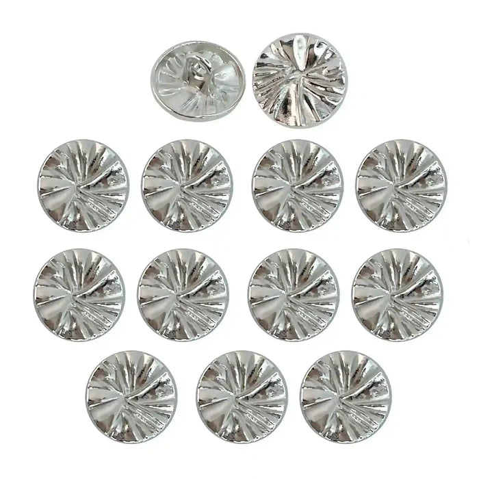 Radiant Ribbed Metal Buttons
