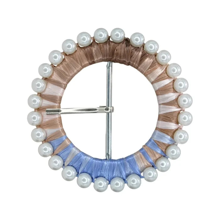 Raffia Pearl Ring Buckle
