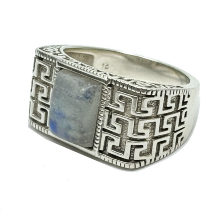 Rainbow Moonstone Ring Doorway Sterling Silver Size 11.5