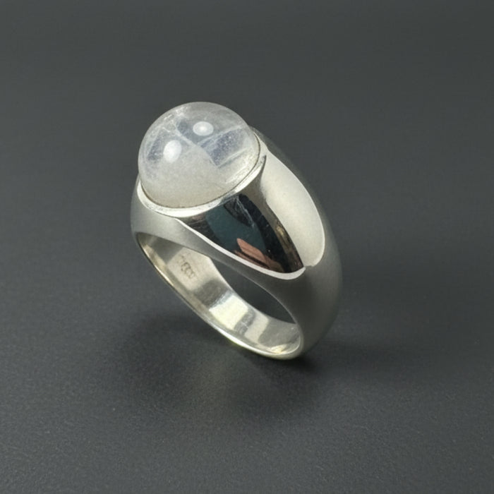 Rainbow Moonstone Ring Radiance Sterling Silver Size 9.5