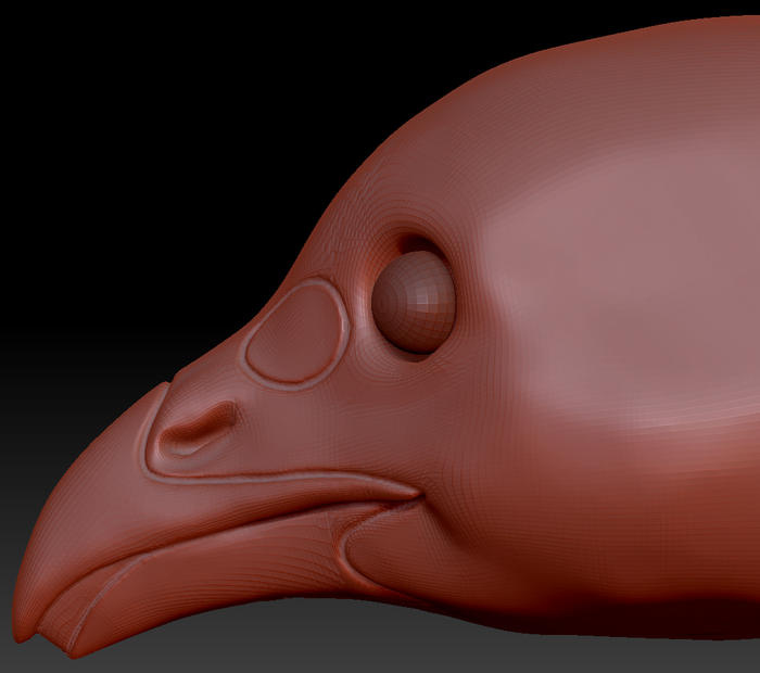 Realistic Chicken Static Jaw Head Base Variant 1