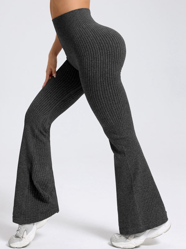 Ribbed Flare High-rise Leggings