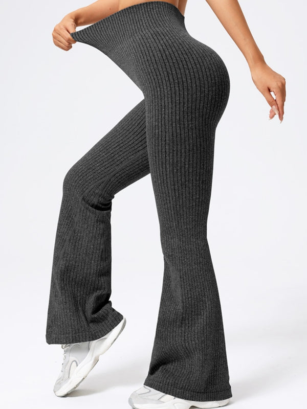 Ribbed Flare High-rise Leggings