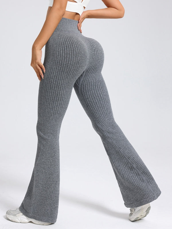 Ribbed Flare High-rise Leggings
