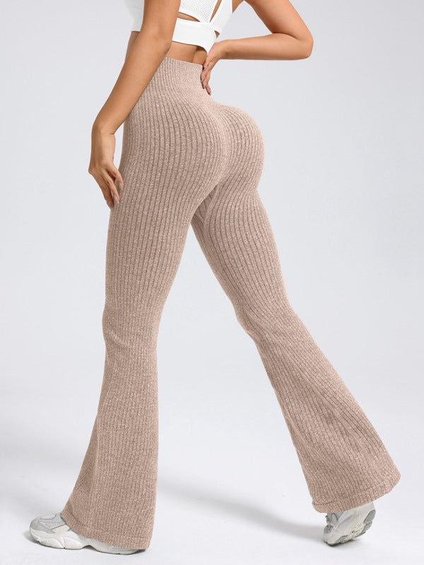 Ribbed Flare High-rise Leggings