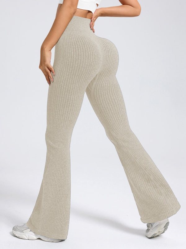 Ribbed Flare High-rise Leggings