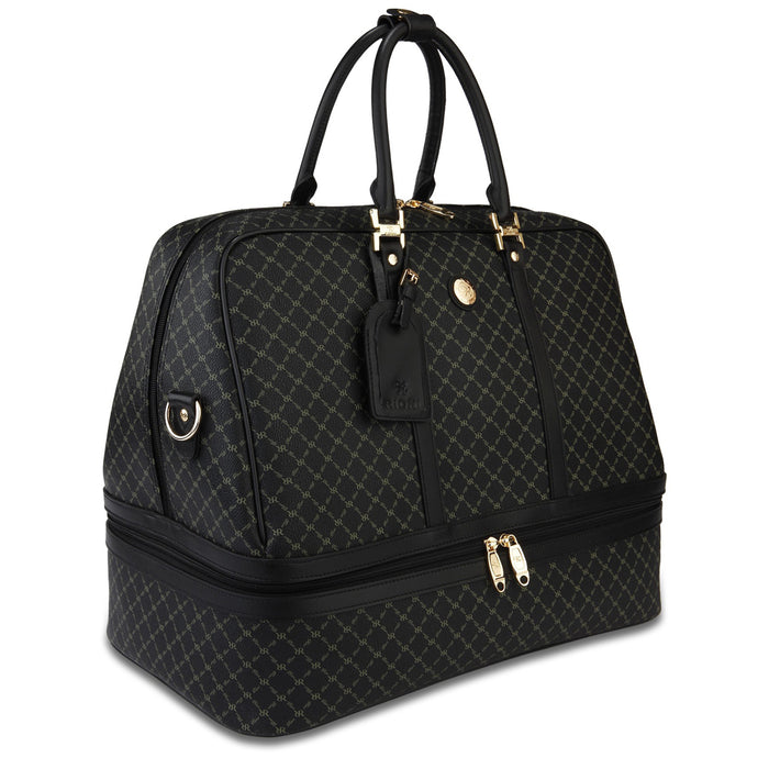 Rioni Signature Duffel Dome Traveler Handbag - Signature Black