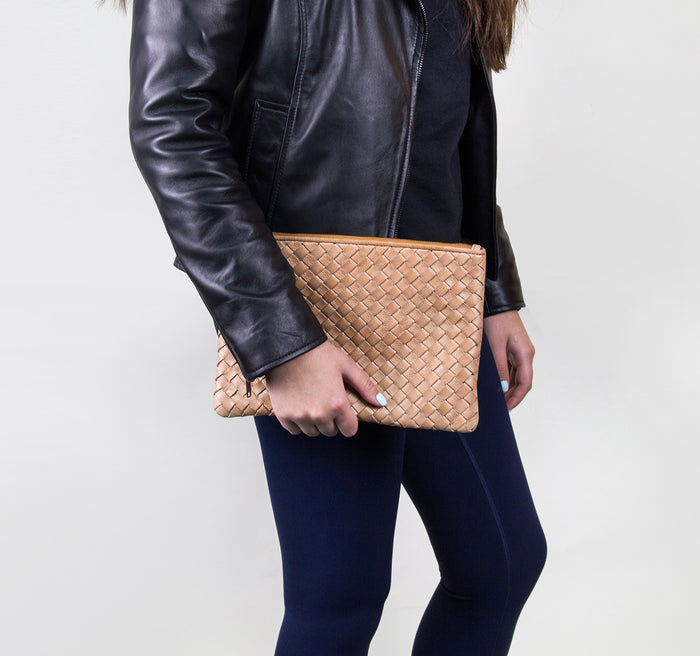 Rock Paper Scissors Feed Woven Clutch Pouch - Rock Paper Scissors - On The EDGE