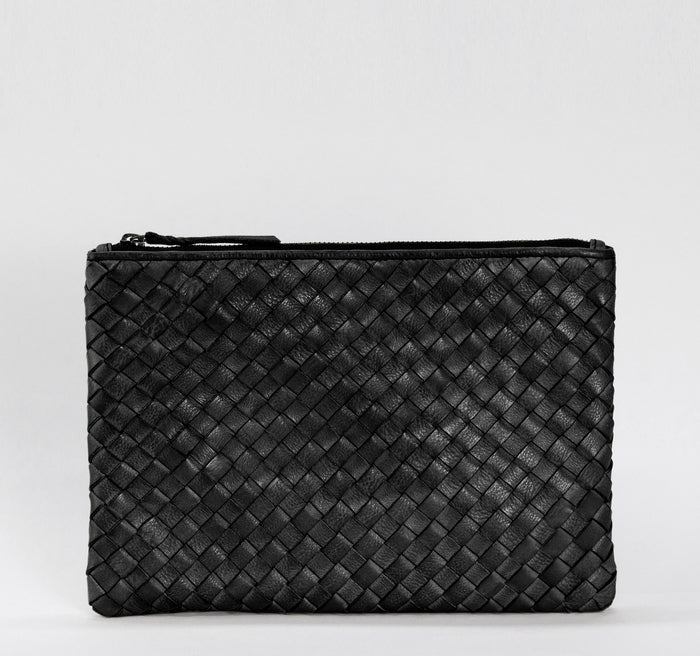 Rock Paper Scissors Feed Woven Clutch Pouch - Rock Paper Scissors - On The EDGE