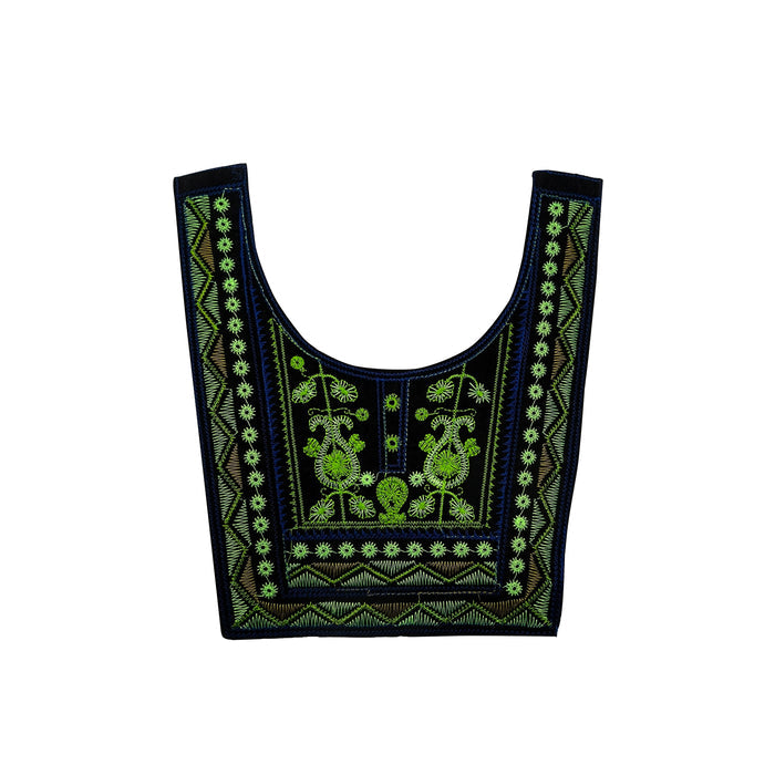 Round u shape bold pattern neckline