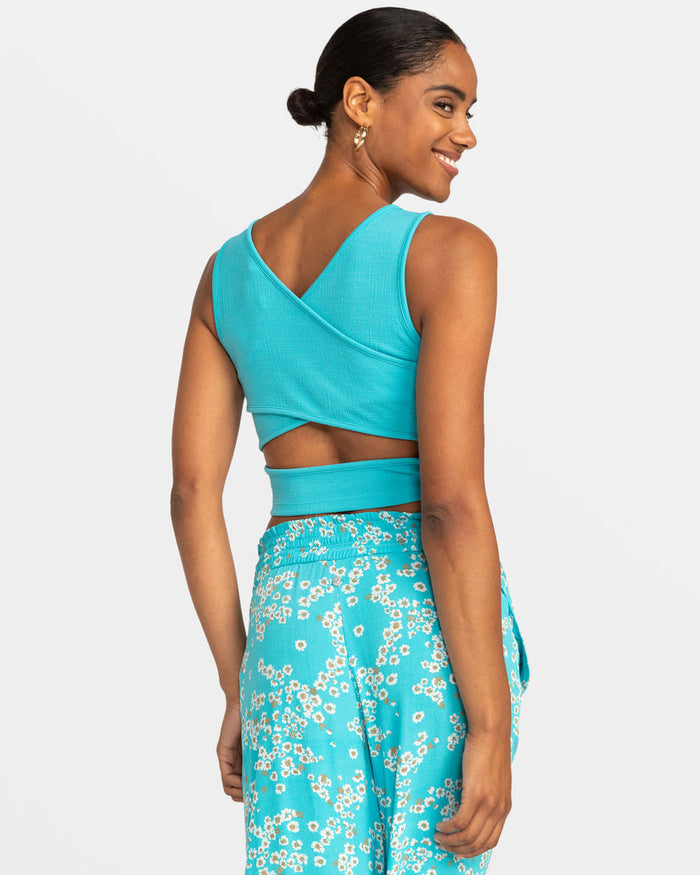 Roxy Good Keepsake Crop Top - Maui Blue by Roxy