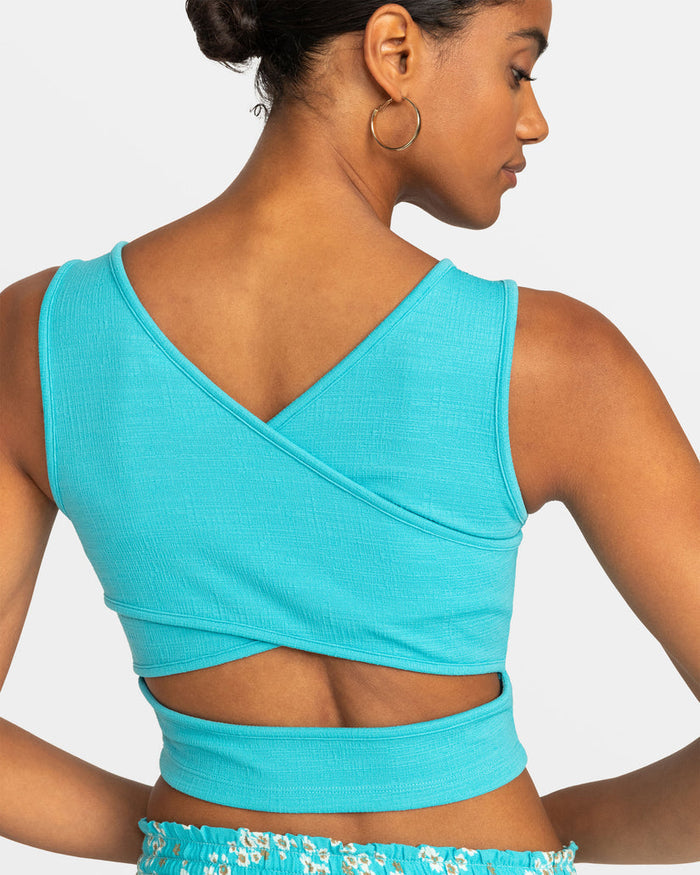 Roxy Good Keepsake Crop Top - Maui Blue by Roxy