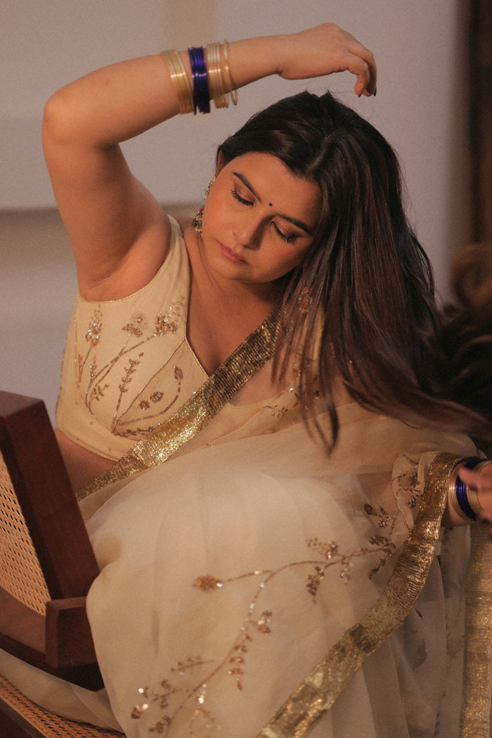 Ruhani Silk Organza Sari