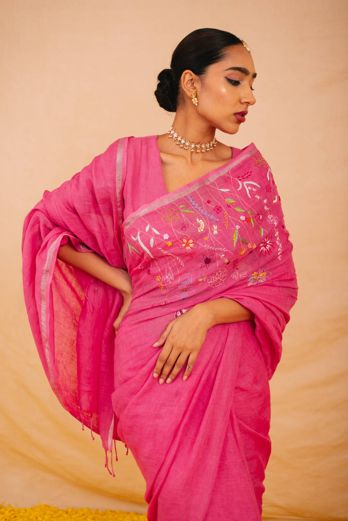 Ruhi Linen Sari