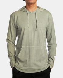 RVCA Pigment Hooded Long Sleeve Tee by RVCA
