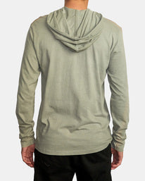 RVCA Pigment Hooded Long Sleeve Tee by RVCA