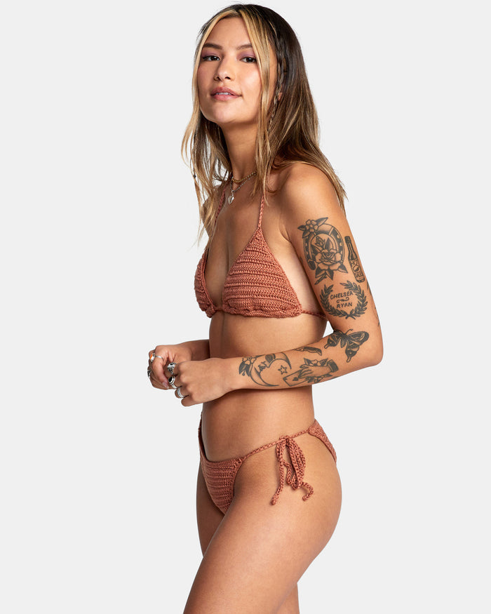 Rvca Westside Cheeky Crochet Bikini Bottom by RVCA