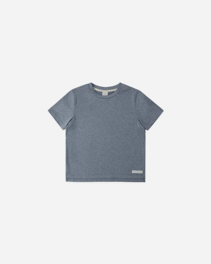 Rylee and Cru Cove Essential Pocket Tee - Heathered Marine