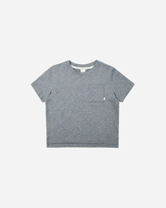 Rylee & Cru Cove Essential Pocket Tee - Heathered Navy