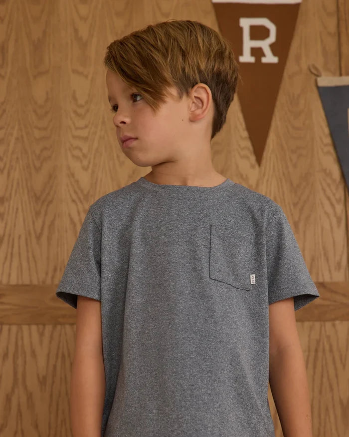 Rylee & Cru Cove Essential Pocket Tee - Heathered Navy