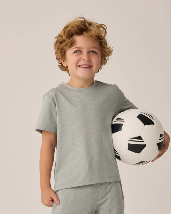 Rylee & Cru Cove Essential Tee - Heathered Eucalyptus
