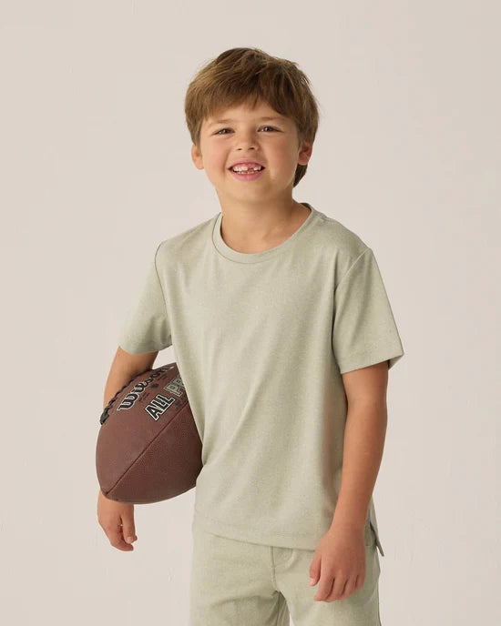 Rylee & Cru Cove Essential Tee - Heathered Sage