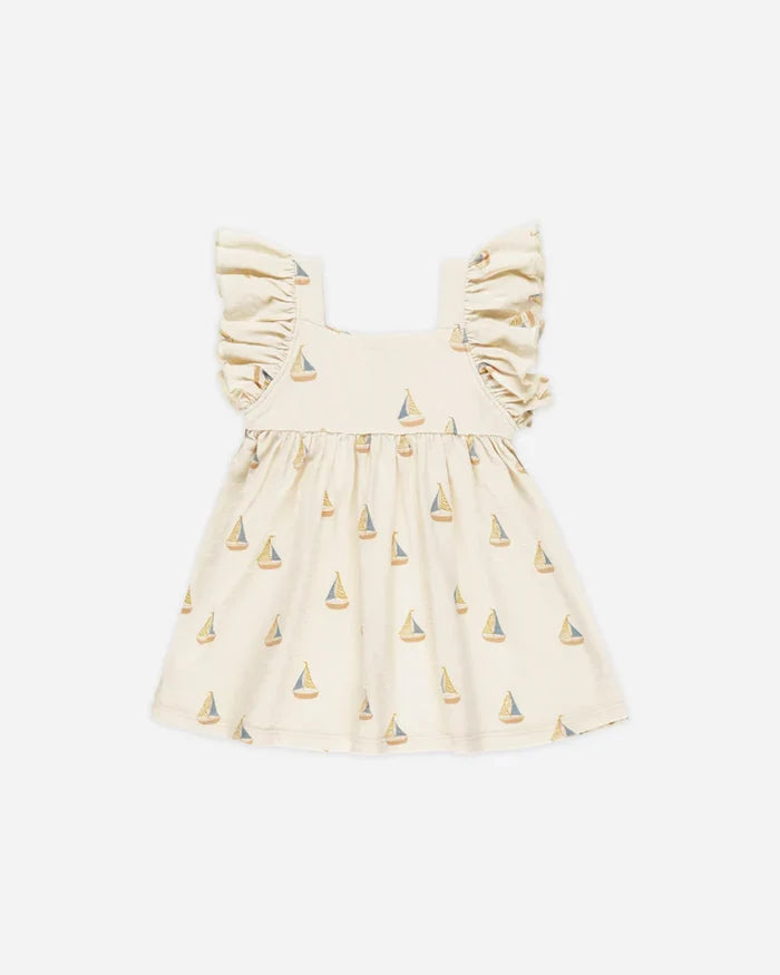 Rylee & Cru Mariposa Dress - Sailboats