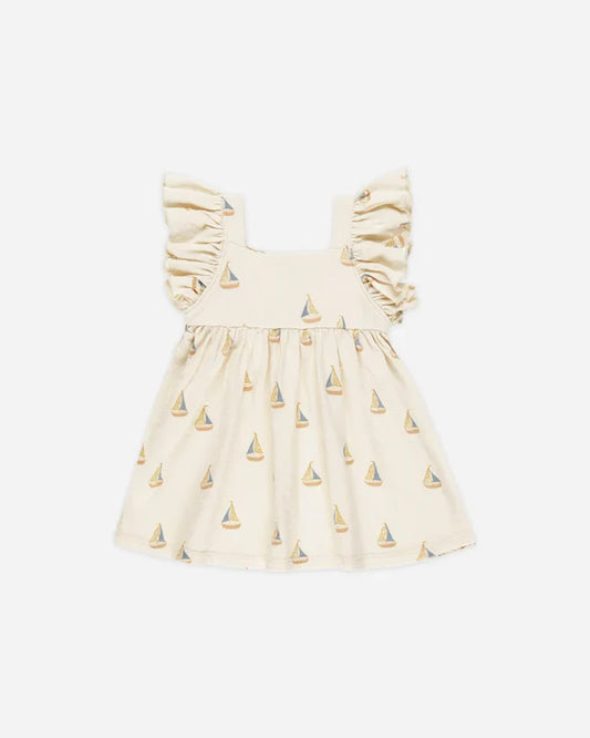 Rylee & Cru Mariposa Dress - Sailboats