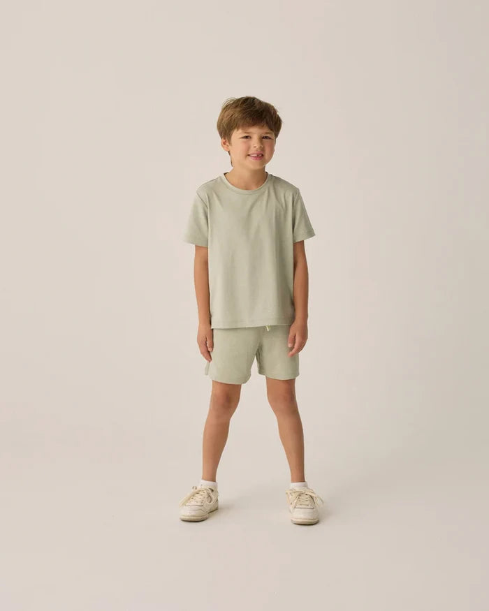 Rylee & Cru Oceanside Tech Short - Heathered Sage