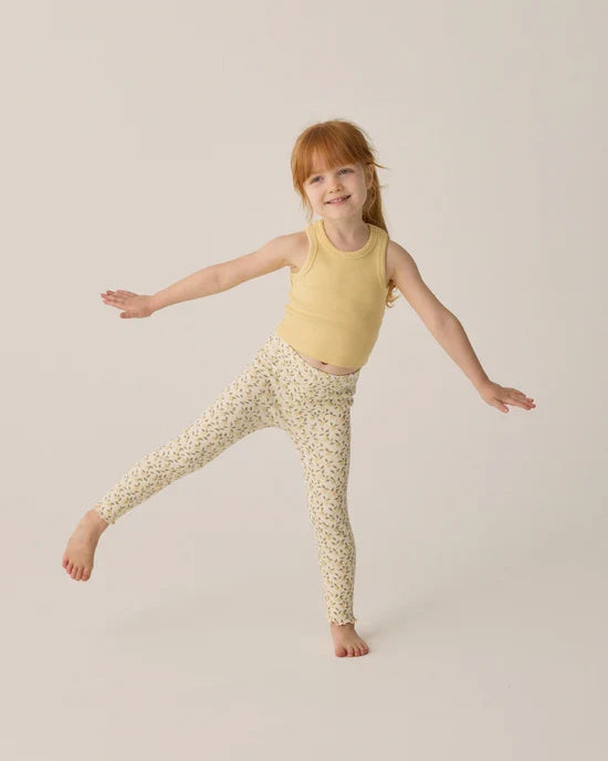 Rylee & Cru Ribbed Legging Set - Lemons, Yellow