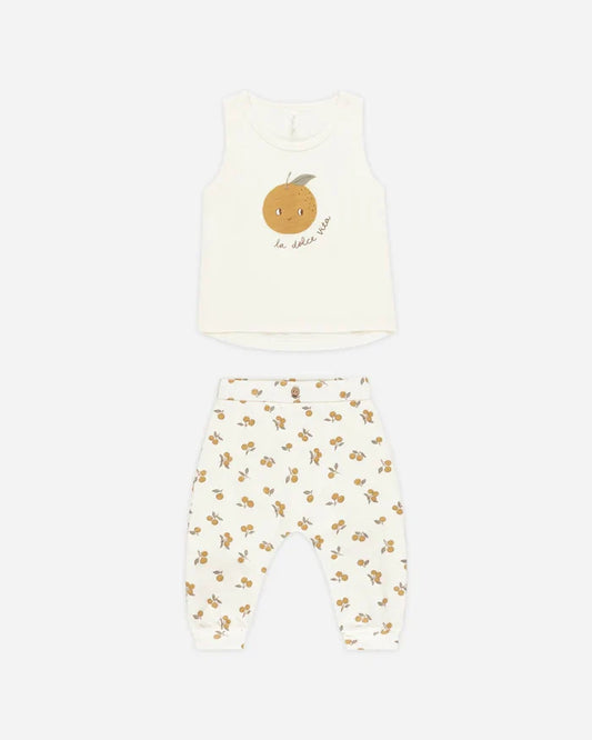 Rylee & Cru Tank and Slouch Pant Set - Oranges
