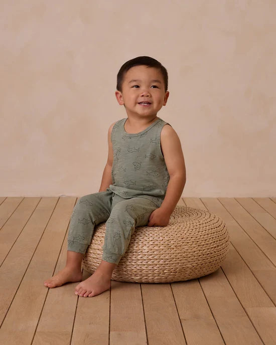 Rylee & Cru Tank & Slouch Pant Set - Sharks