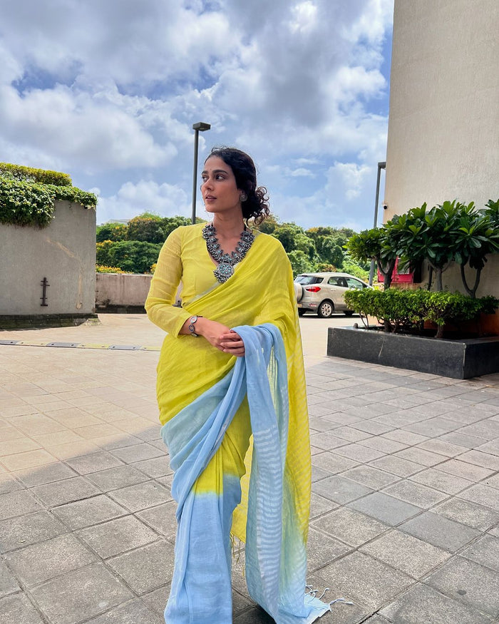 Sabz Linen Sari
