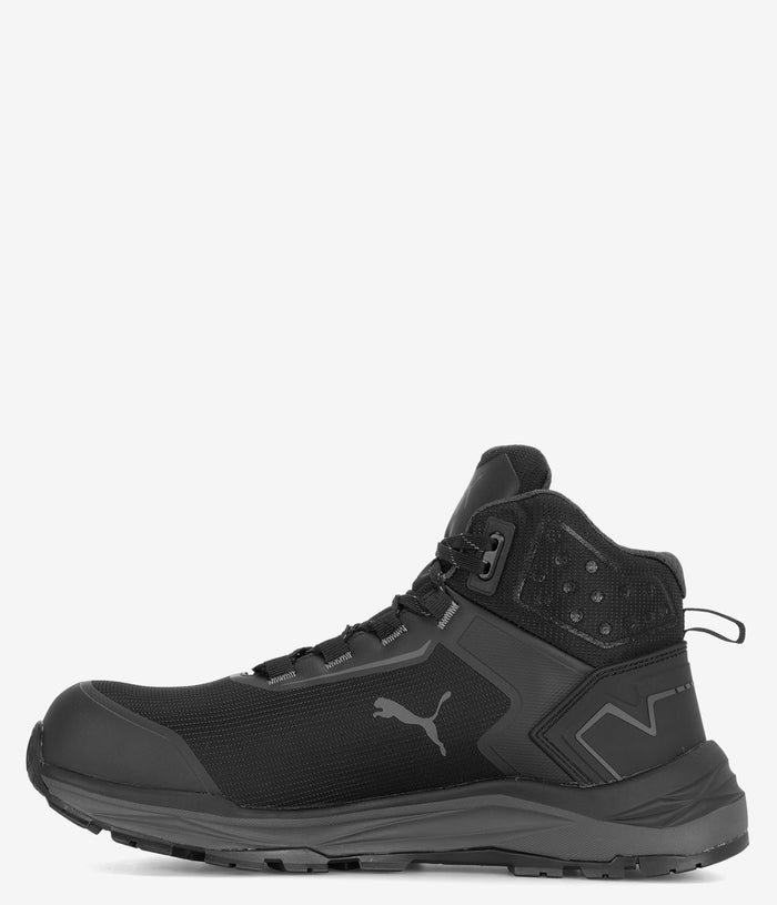 PUMA Safety Fusion Mid Composite Toe Work Shoe - Black/Grey