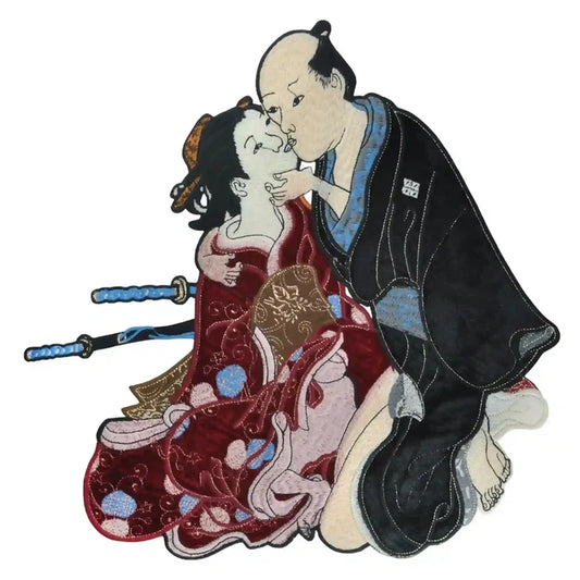 Ani Accessories Samurai and Geisha Embroidered Sew On Patch Badge for Jackets Kurtis Bags DIY Craft Clothing Applique
