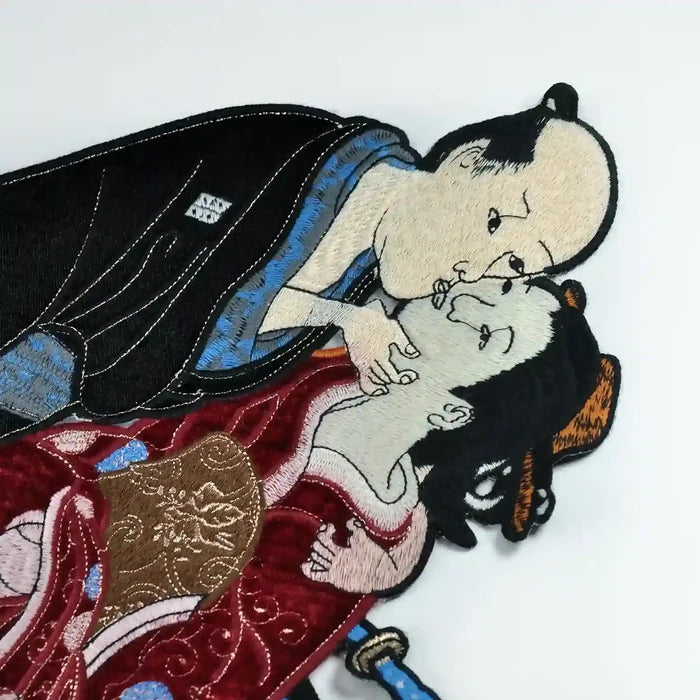 Ani Accessories Samurai and Geisha Embroidered Sew On Patch Badge for Jackets Jeans Bags DIY Craft Clothing Applique