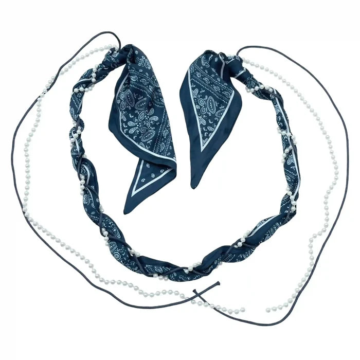 Scarf Pearl Macramé Belt
