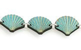 Seashell laser-cut wood bracelet, made in USA