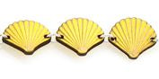 Seashell laser-cut wood bracelet, fourth colorway, made in USA