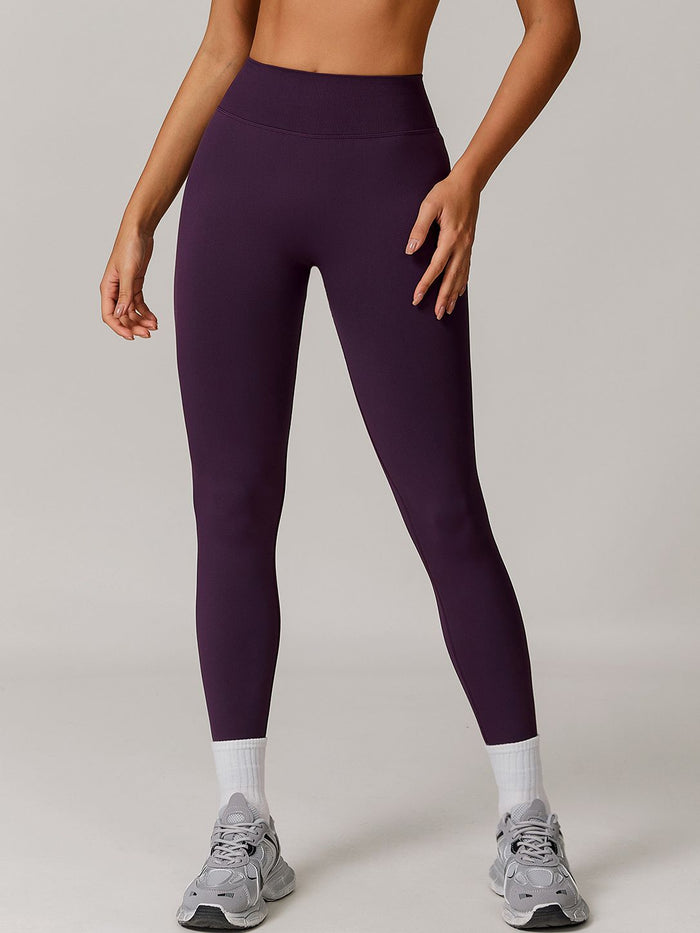 Seamless Solid Color Elastic Tight Push Up Design Leggings