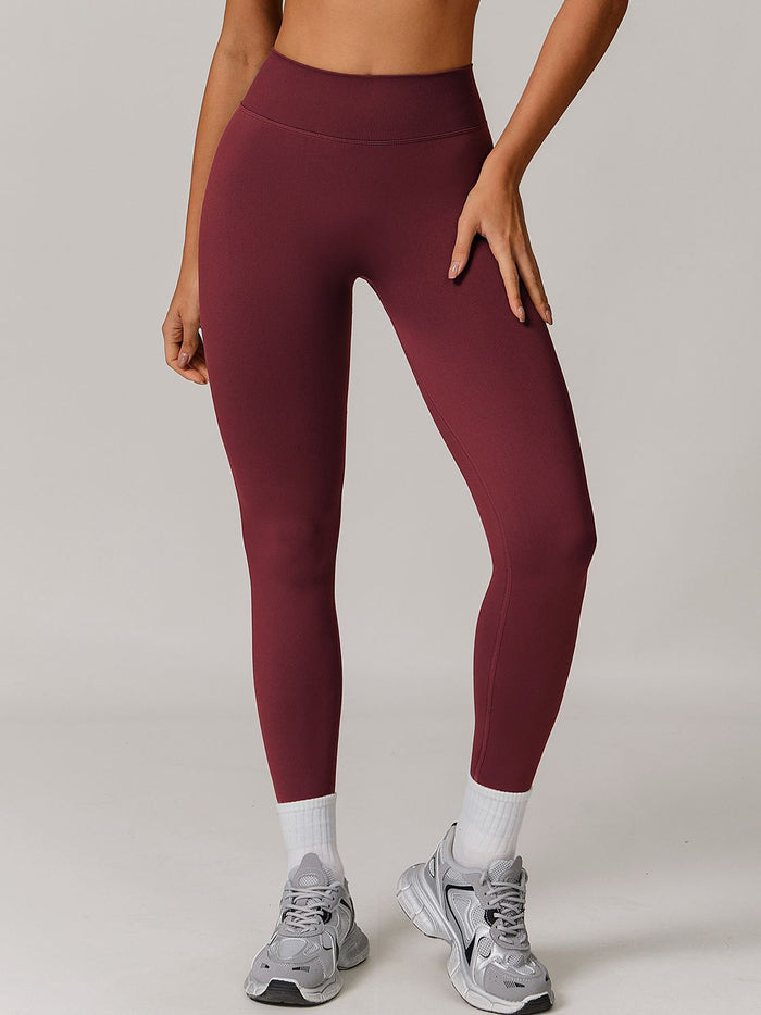 Seamless Solid Color Elastic Tight Push Up Design Leggings