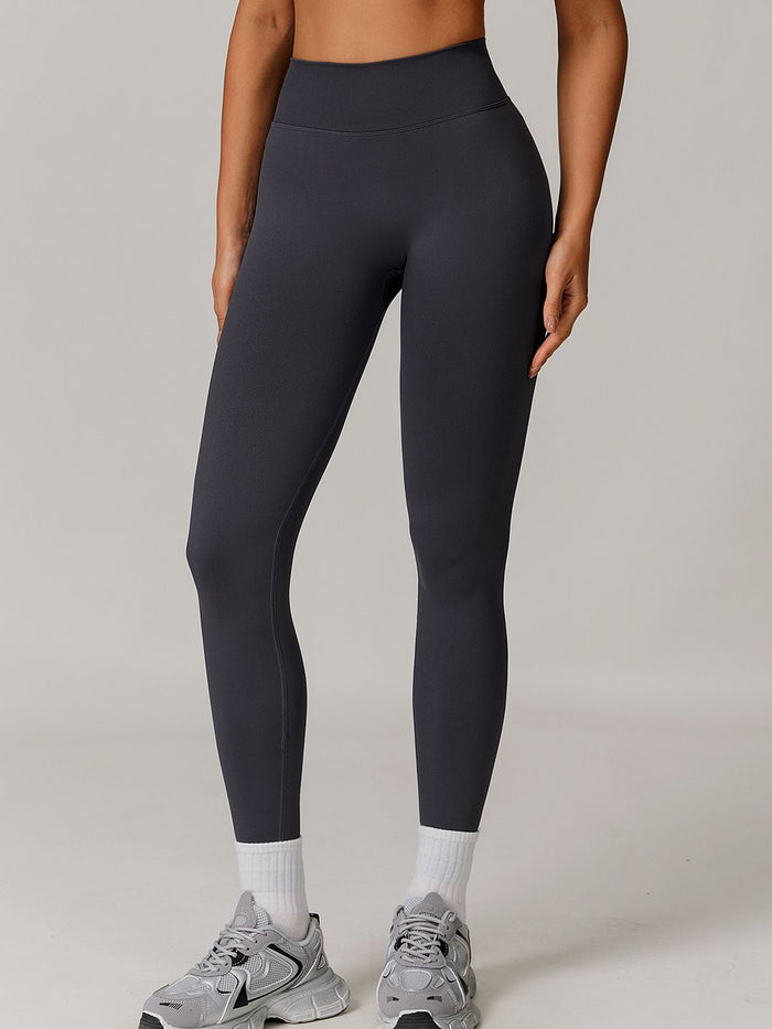 Seamless Solid Color Elastic Tight Push Up Design Leggings