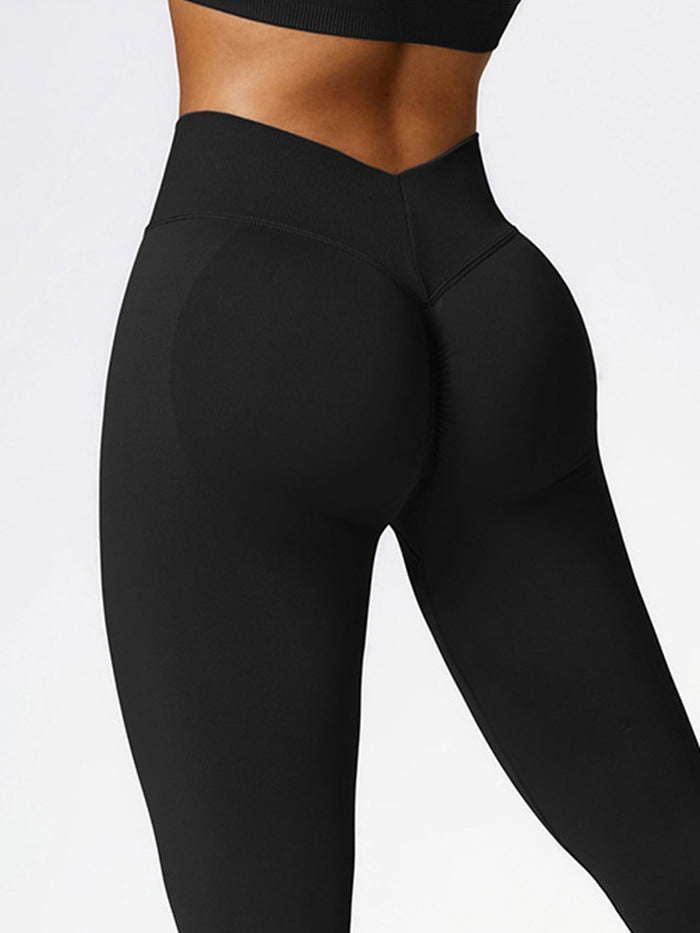 Seamless V Back Scrunch Bum Hip-lift Leggings