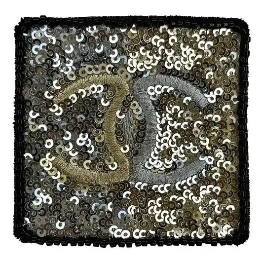 Sequins  Embroidery Square Patch