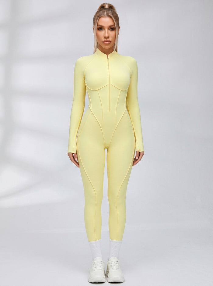 Sexy Backless Zipper Scrunch Bum Jumpsuit