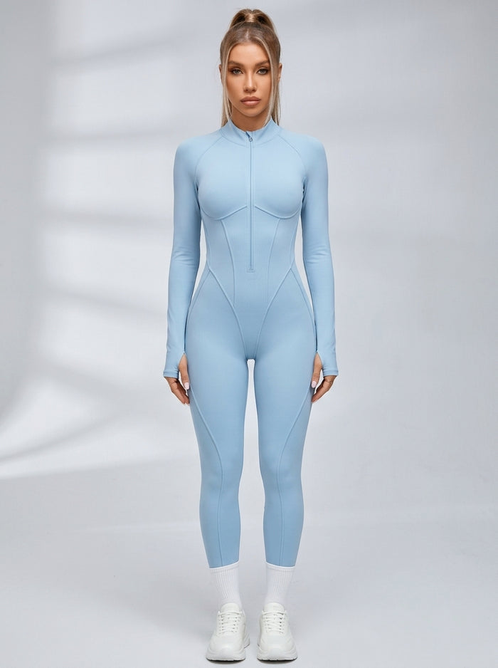 Sexy Backless Zipper Scrunch Bum Jumpsuit
