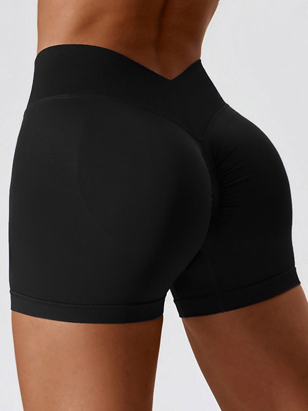Sexy Deep V Back Scrunch Bum Shorts