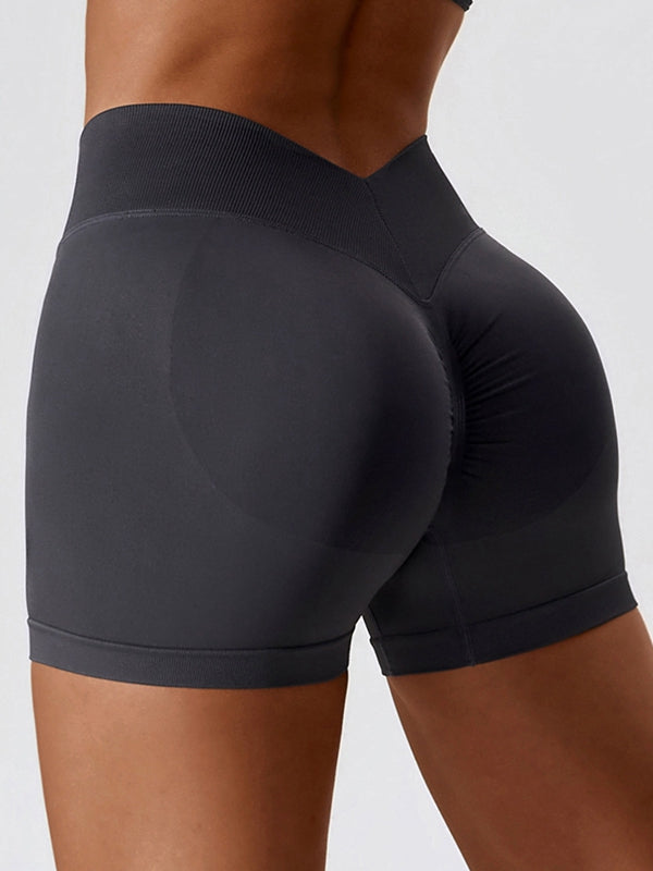 Sexy Deep V Back Scrunch Bum Shorts