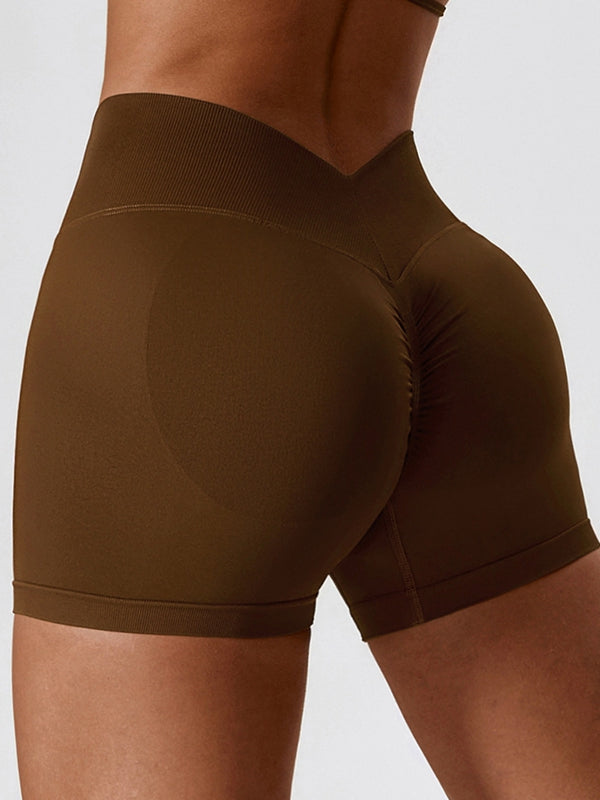 Sexy Deep V Back Scrunch Bum Shorts